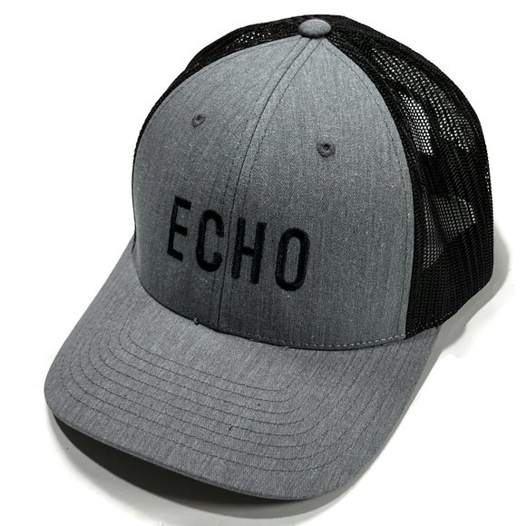 Echo Richardson Snapback Hat Cap Gray Mesh Back - Picture 1 of 8
